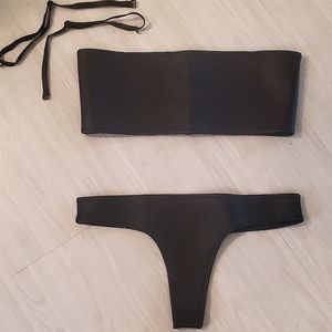 Hoaka black bandeau thong bikini 👙